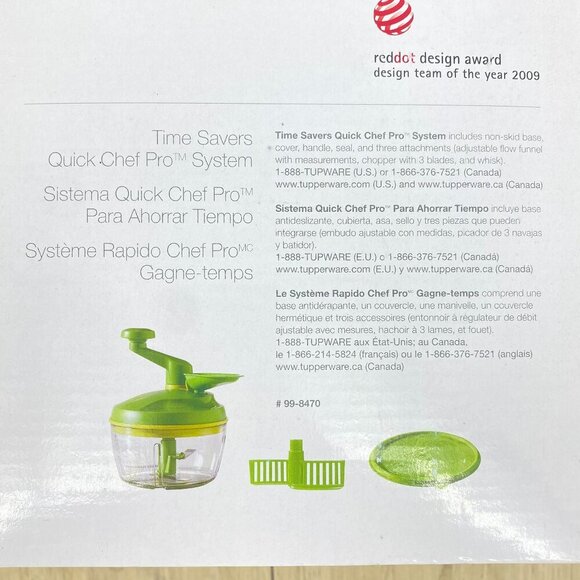 Tupperware Quick Chef Pro Manual Food Processor​ - Picture 6 of 8